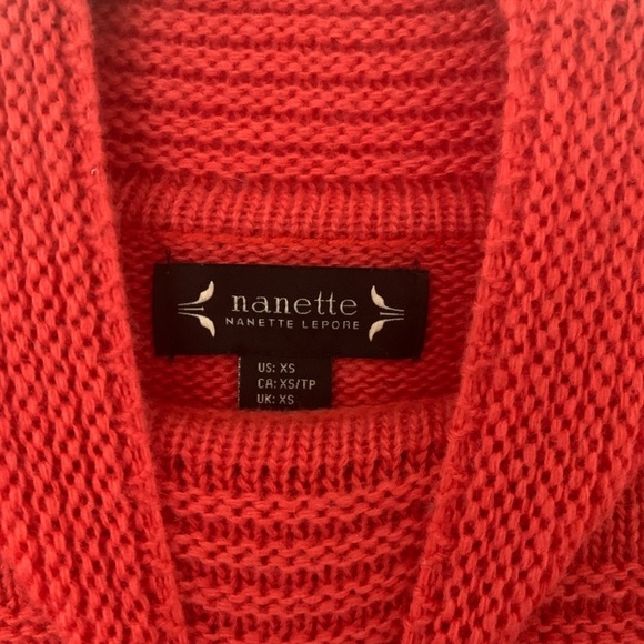 mock neck knit red sweater - Picture 5 of 7